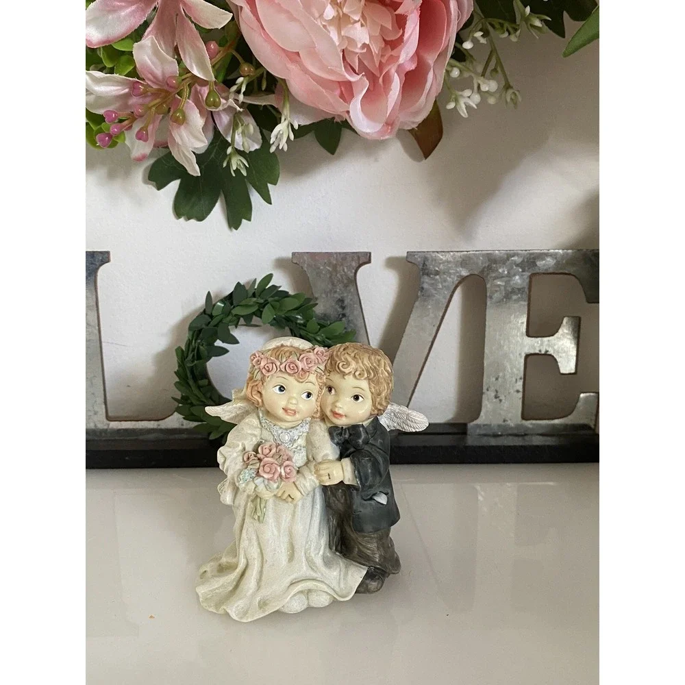 Ganz 95' Wedding‎ Cake Topper Bride & Groom Bless This Marriage Figure G4456 Vtg